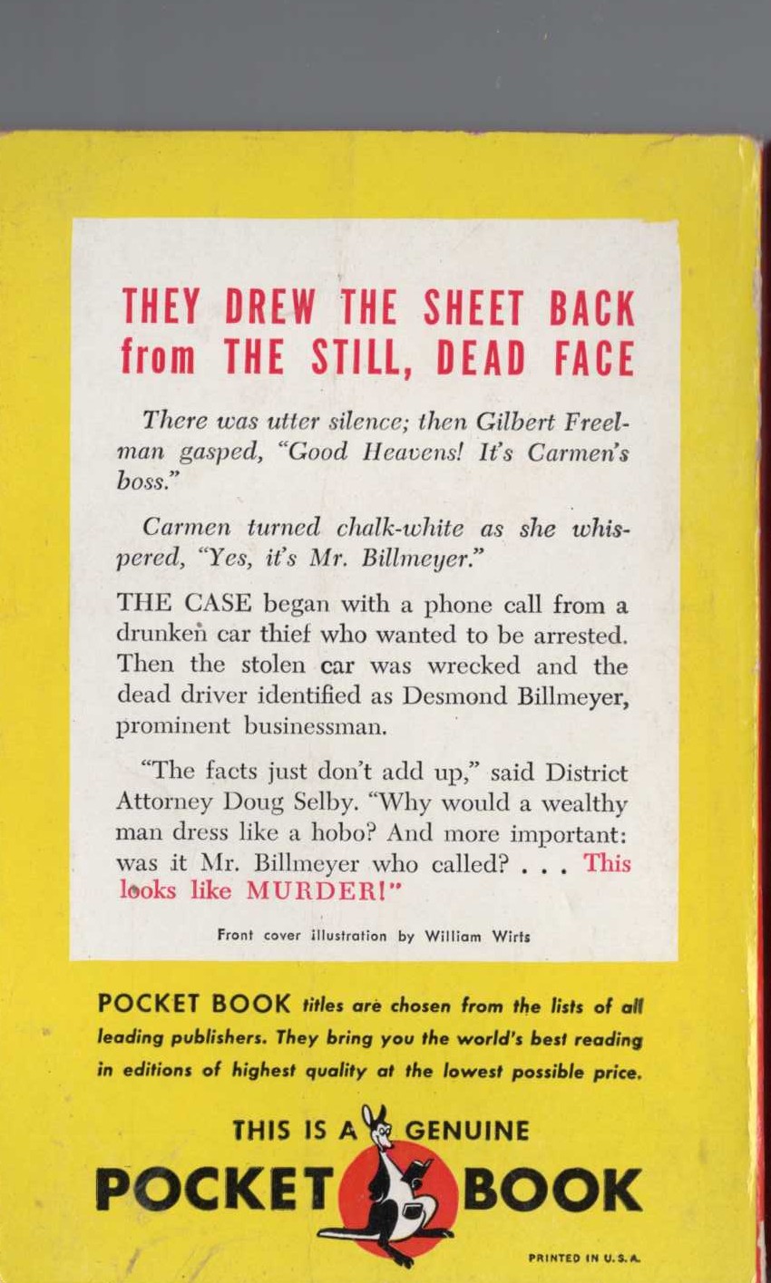 Erle Stanley Gardner  THE D.A. CALLS A TURN magnified rear book cover image