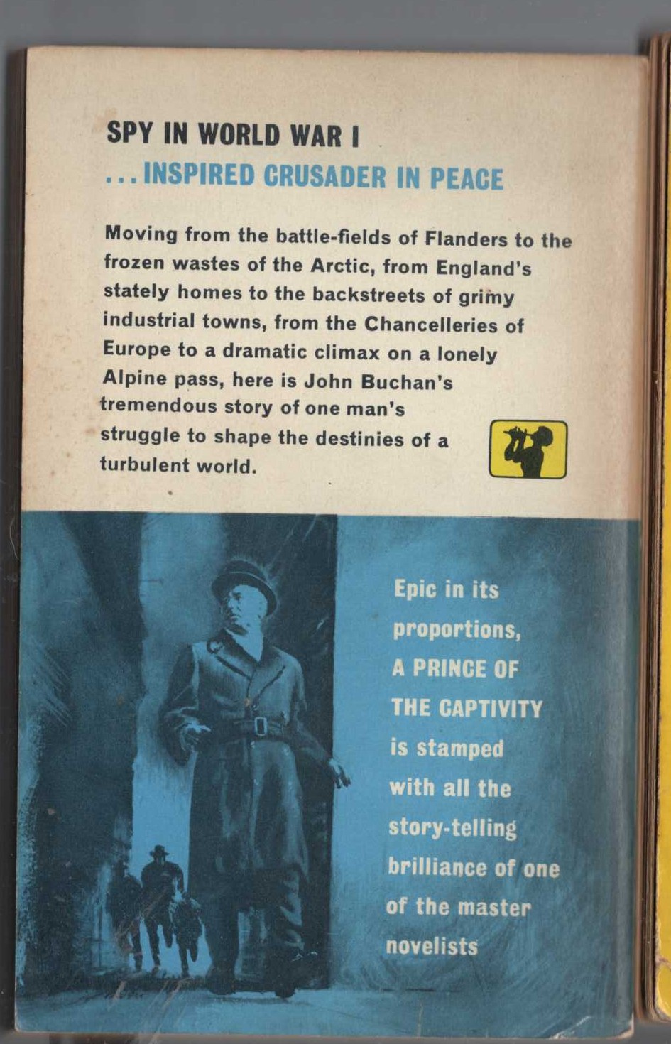 John Buchan  A PRINCE OF THE CAPTIVITY magnified rear book cover image