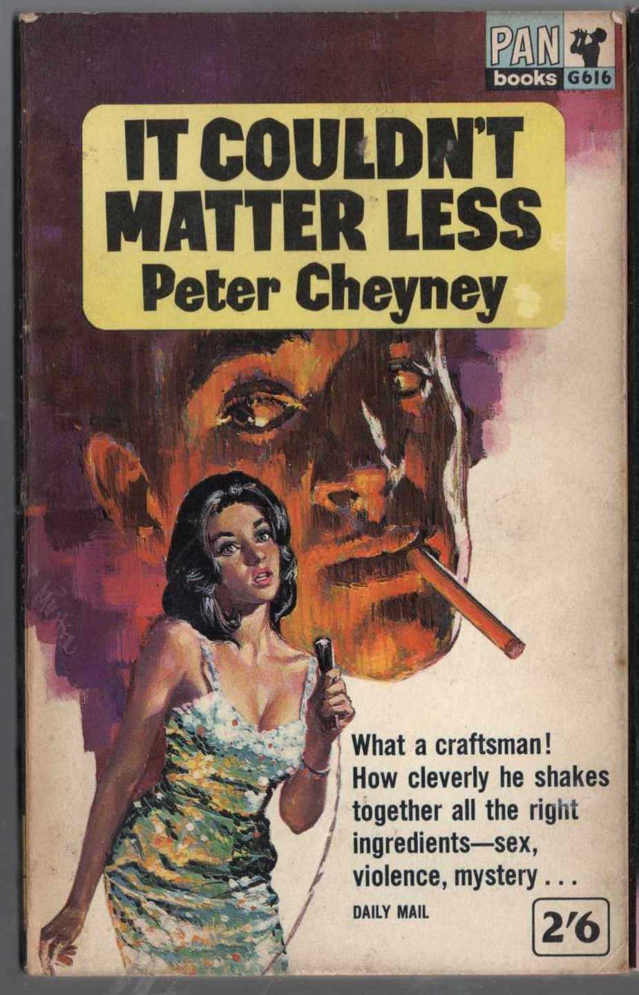 Peter Cheyney  IT COULDN'T MATTER LESS front book cover image