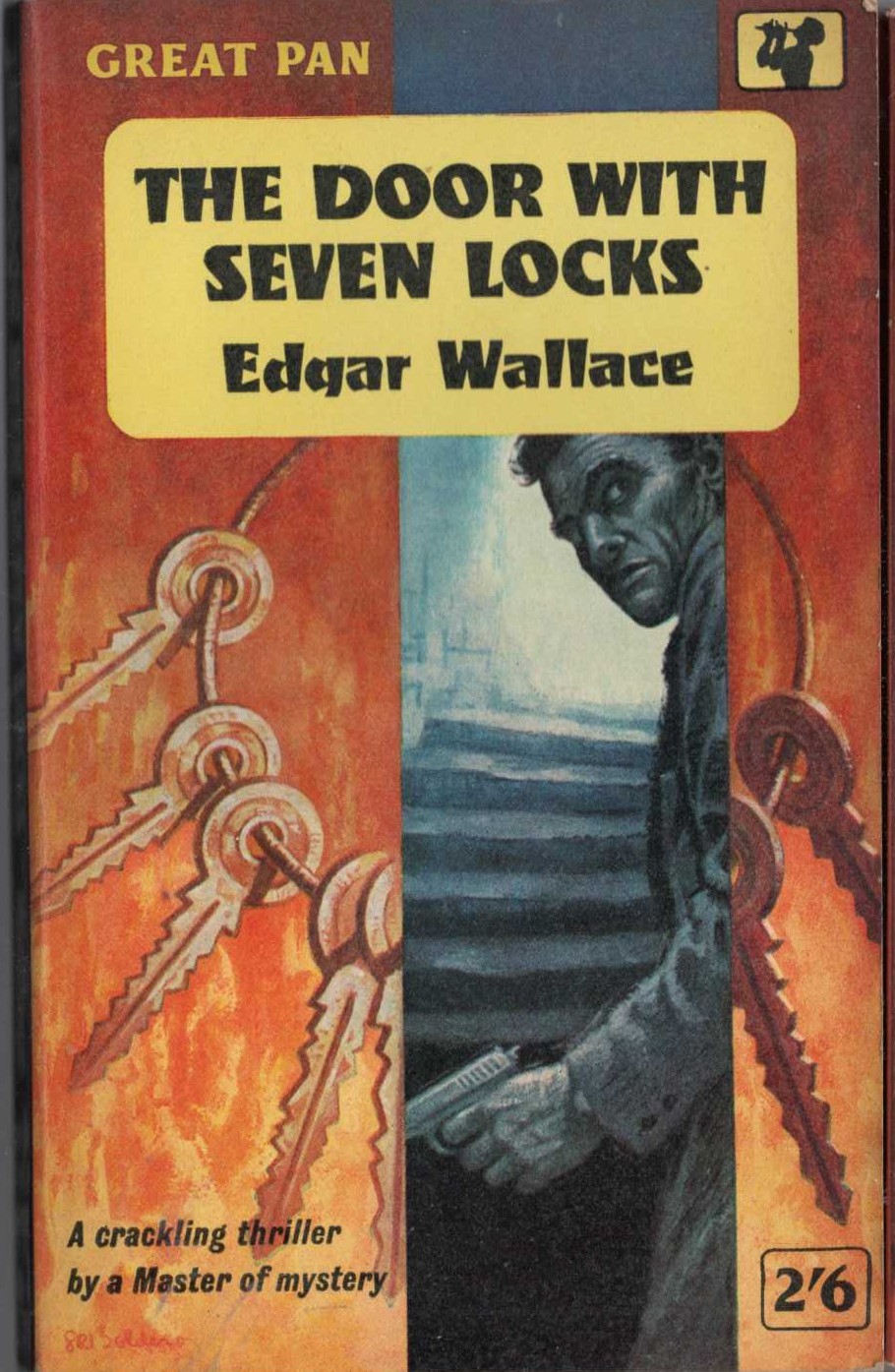 Edgar Wallace  THE DOOR WITH SEVEN LOCKS front book cover image