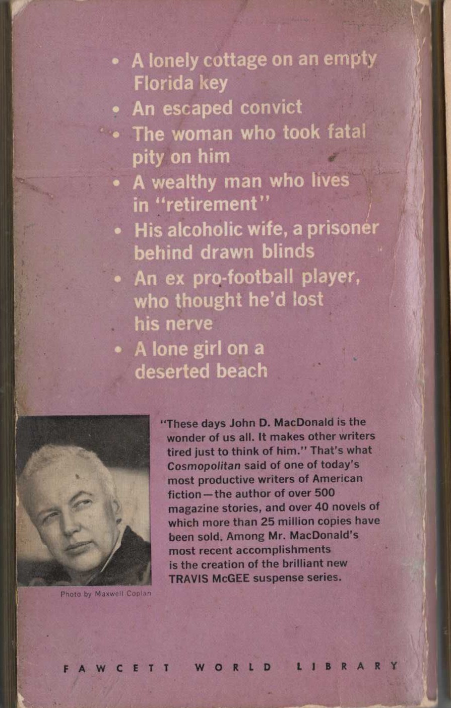 John D. MacDonald  WHERE IS JANICE GANTRY? magnified rear book cover image