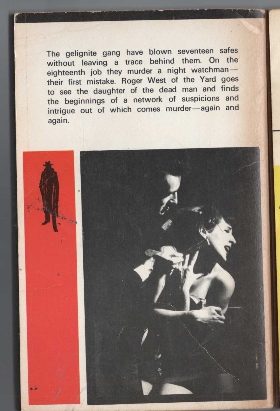 John Creasey  INSPECTOR WEST MAKES HASTE magnified rear book cover image