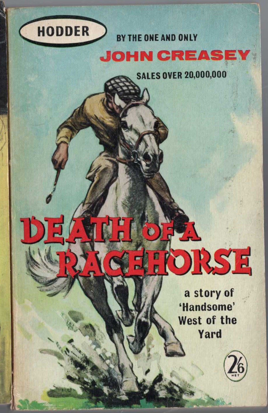 John Creasey  DEATH OF A RACEHORSE front book cover image