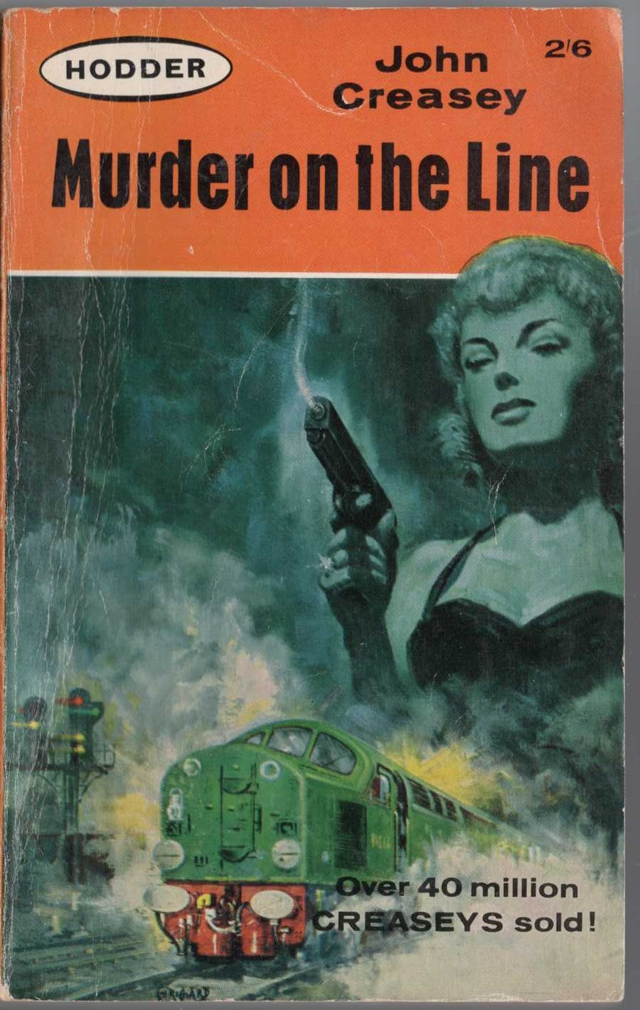 John Creasey  MURDER ON THE LINE front book cover image
