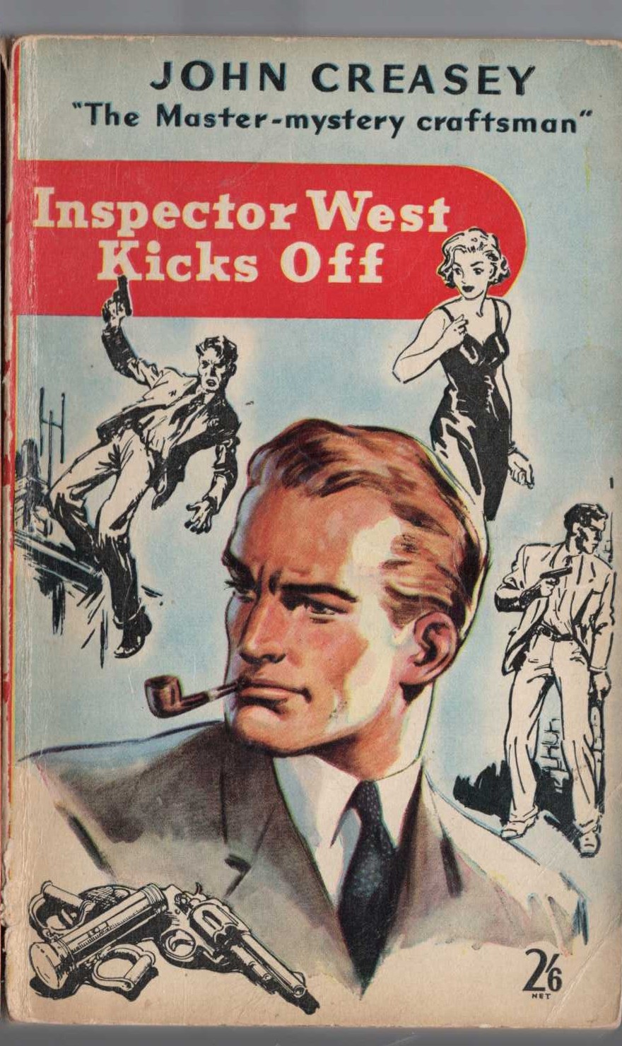John Creasey  INSPECTOR WEST KICKS OFF front book cover image