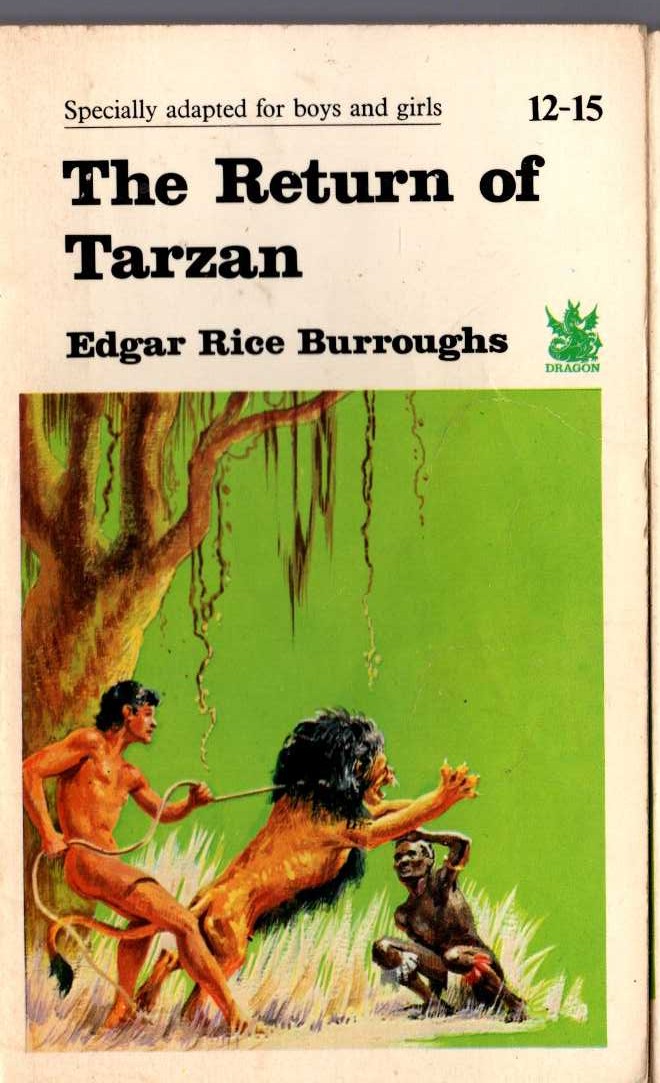 Edgar Rice Burroughs  THE RETURN OF TARZAN front book cover image