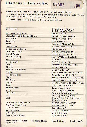 (Martial Rose) E.M.FORSTER magnified rear book cover image