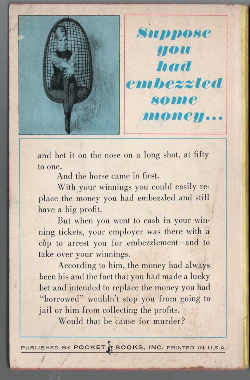 Erle Stanley Gardner  THE CASE OF THE ICE-COLD HANDS magnified rear book cover image