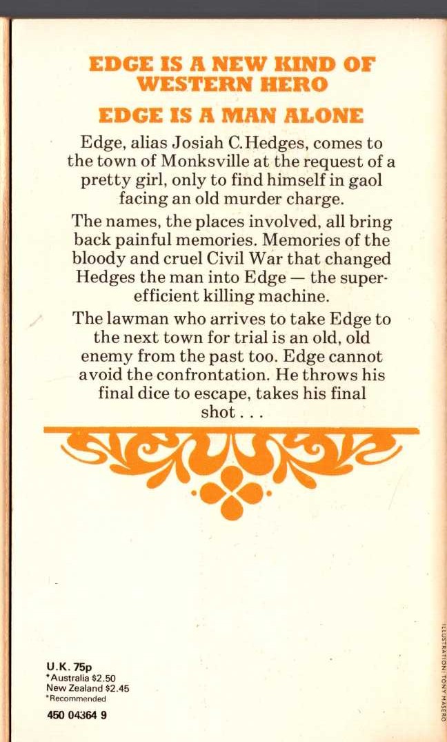 George G. Gilman  EDGE 16: THE FINAL SHOT magnified rear book cover image