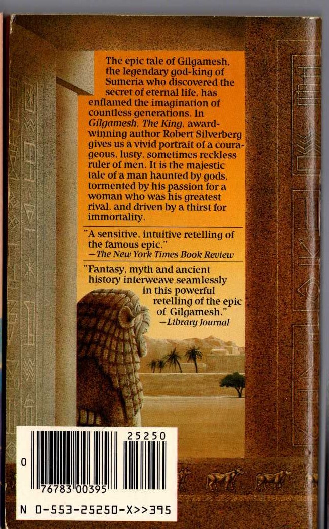 Robert Silverberg  GILGAMESH THE KING magnified rear book cover image