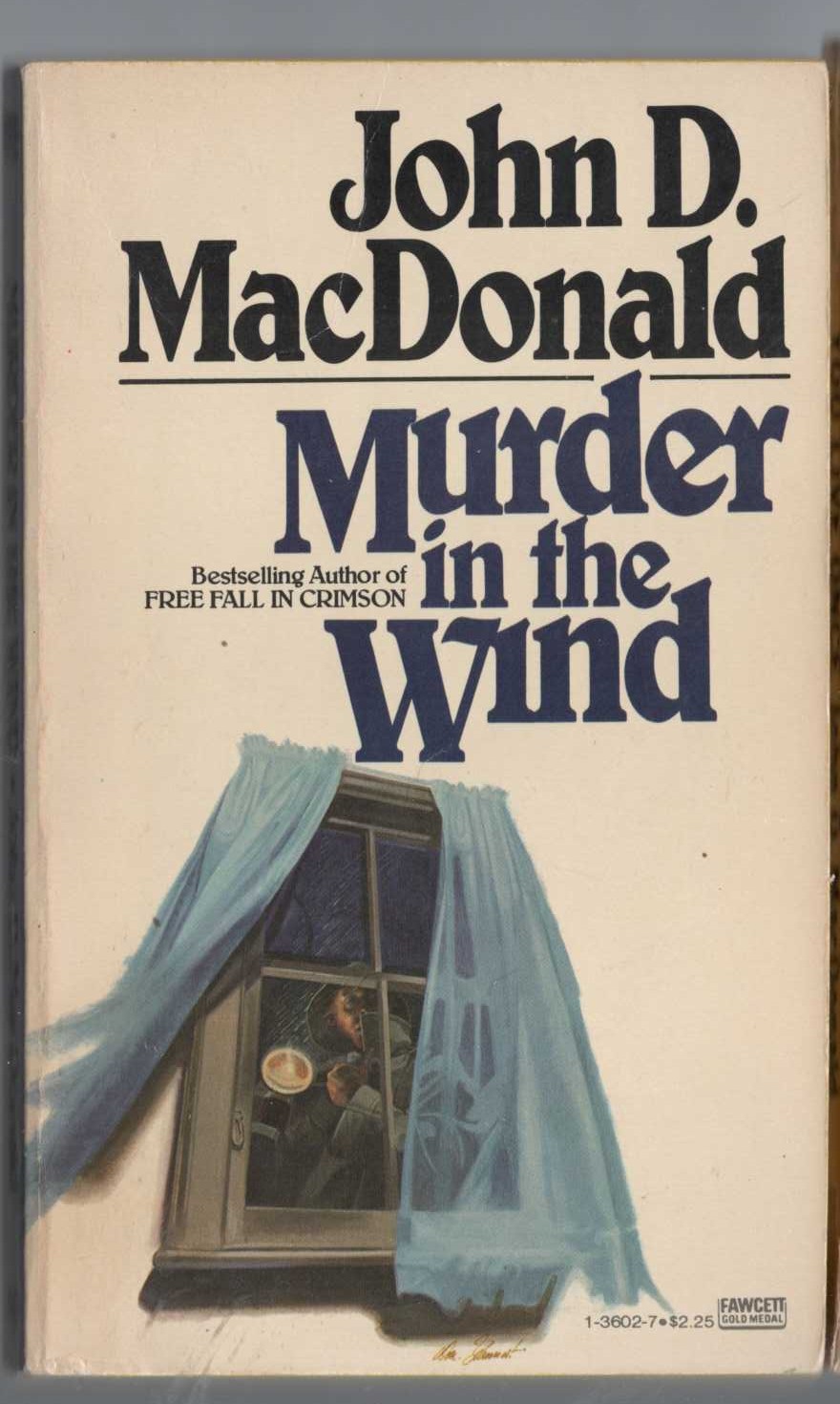 John D. MacDonald  MURDER IN THE WIND front book cover image