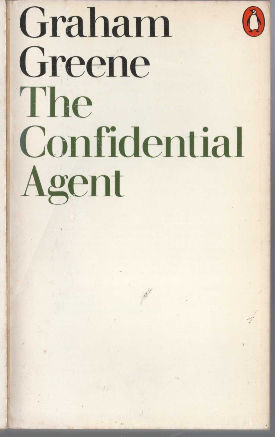 Graham Greene  THE CONFIDENTIAL AGENT front book cover image