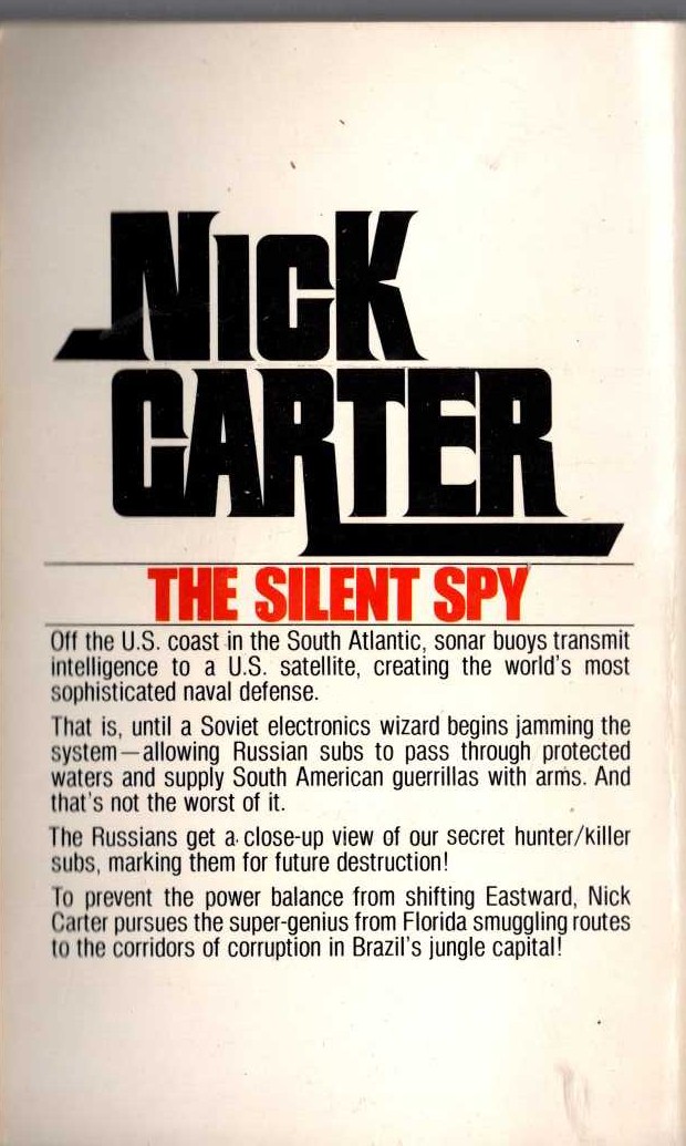 Nick Carter  TEN TIMES DYNAMITE magnified rear book cover image