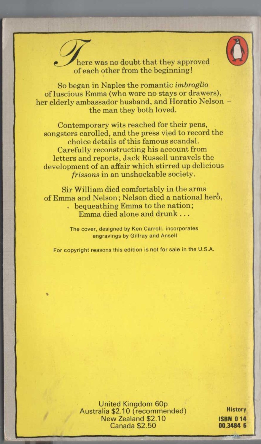 Jack Russell  NELSON AND THE HAMILTONS magnified rear book cover image