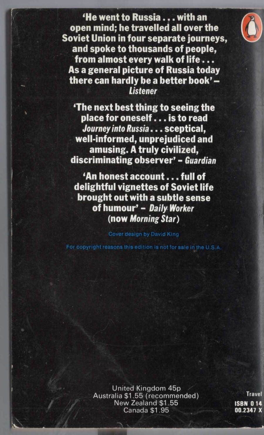 Laurens van der Post  JOURNEY INTO RUSSIA magnified rear book cover image