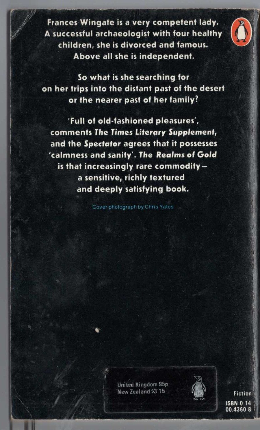 Margaret Drabble  THE REALMS OF GOLD magnified rear book cover image