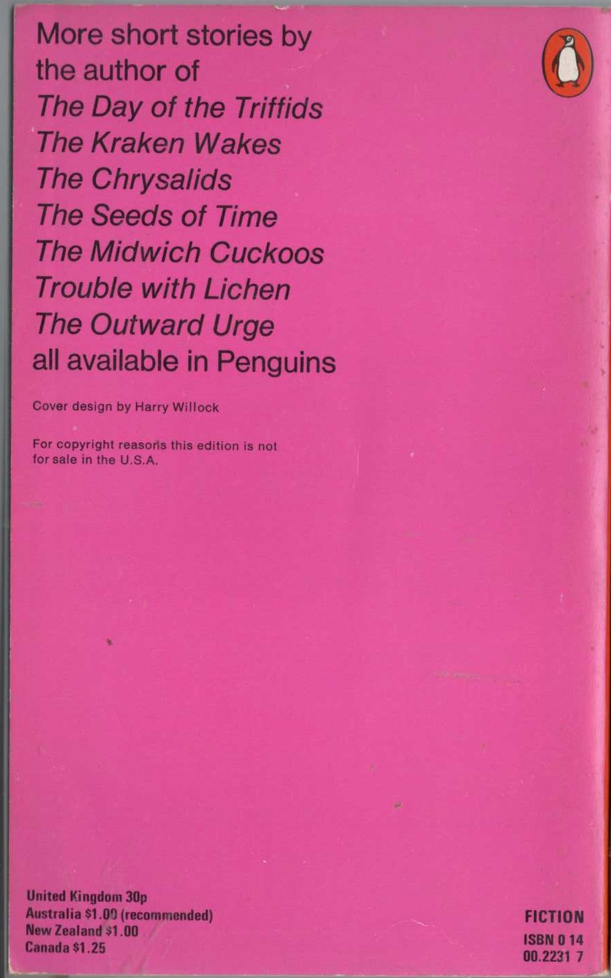 John Wyndham  CONSIDER HER WAYS and others magnified rear book cover image