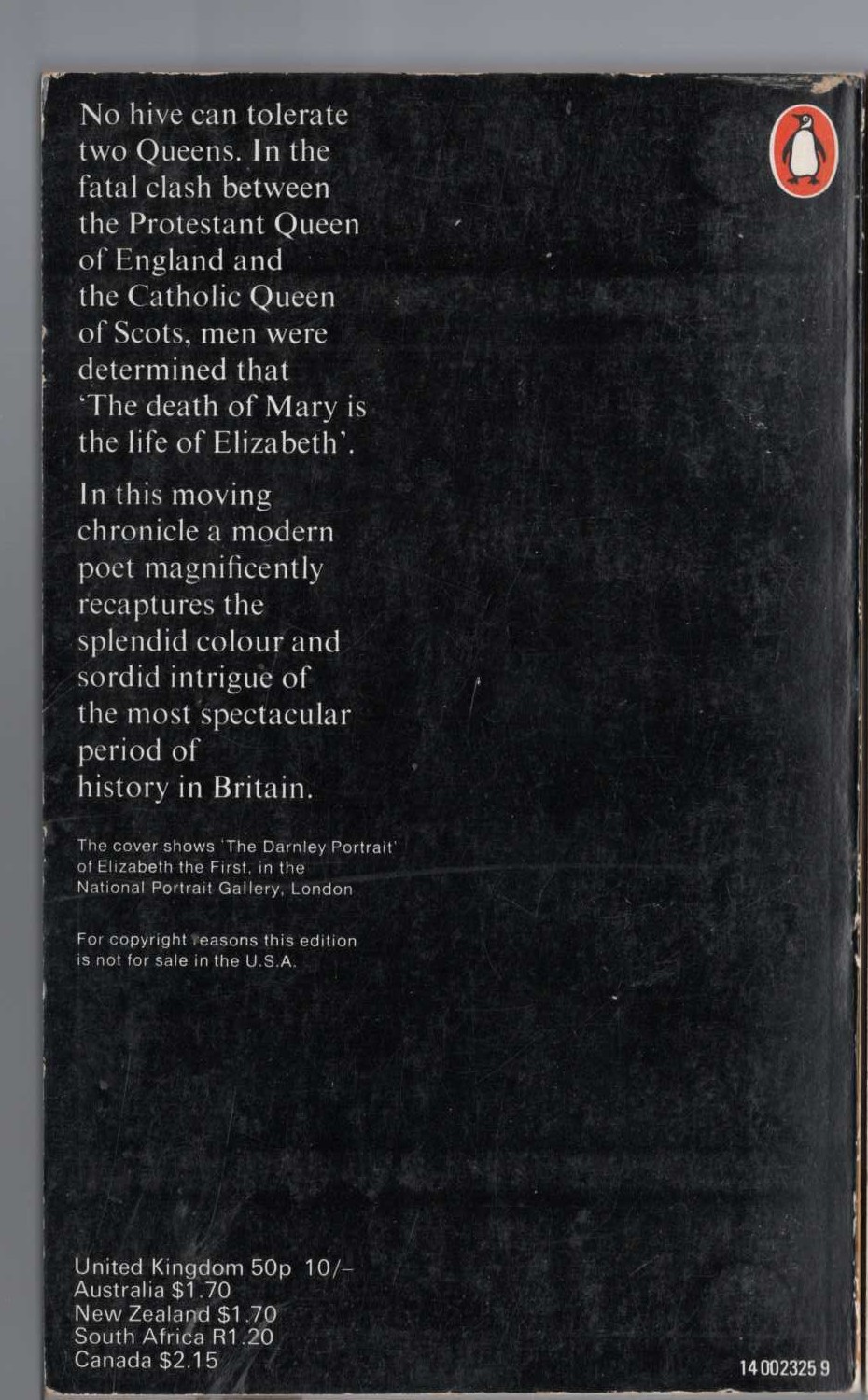 Edith Sitwell  THE QUEENS AND THE HIVE magnified rear book cover image