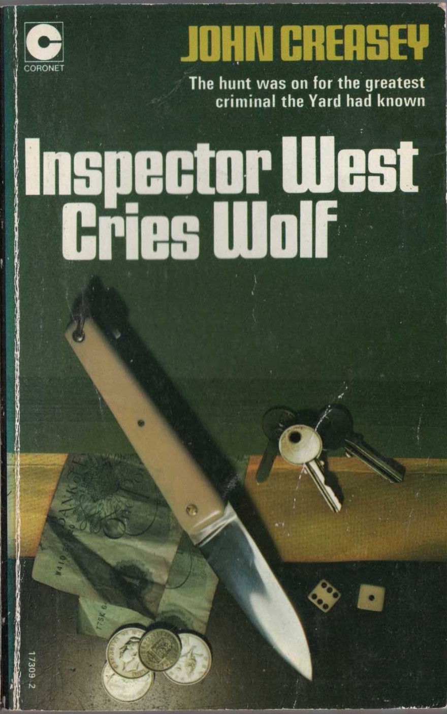John Creasey  INSPECTOR WEST CRIES WOLF front book cover image