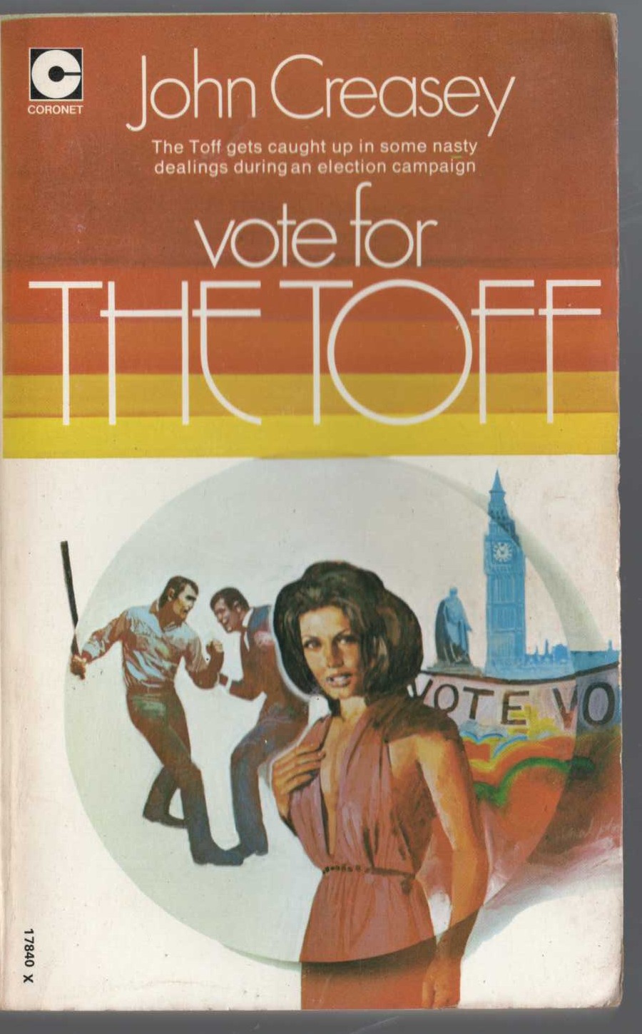 John Creasey  VOTE FOR THE TOFF front book cover image