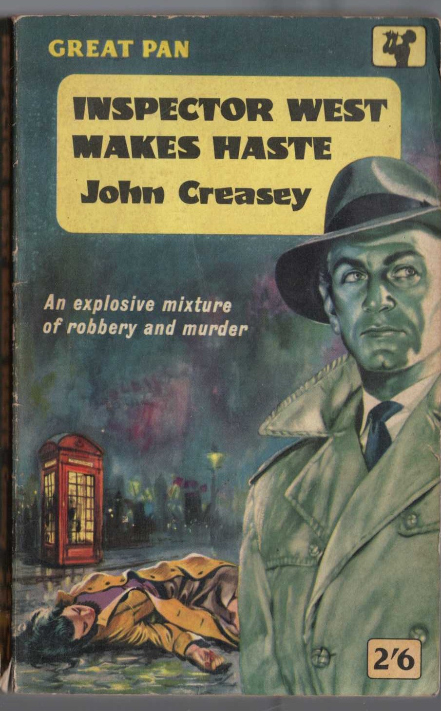 John Creasey  INSPECTOR WEST MAKES HASTE front book cover image