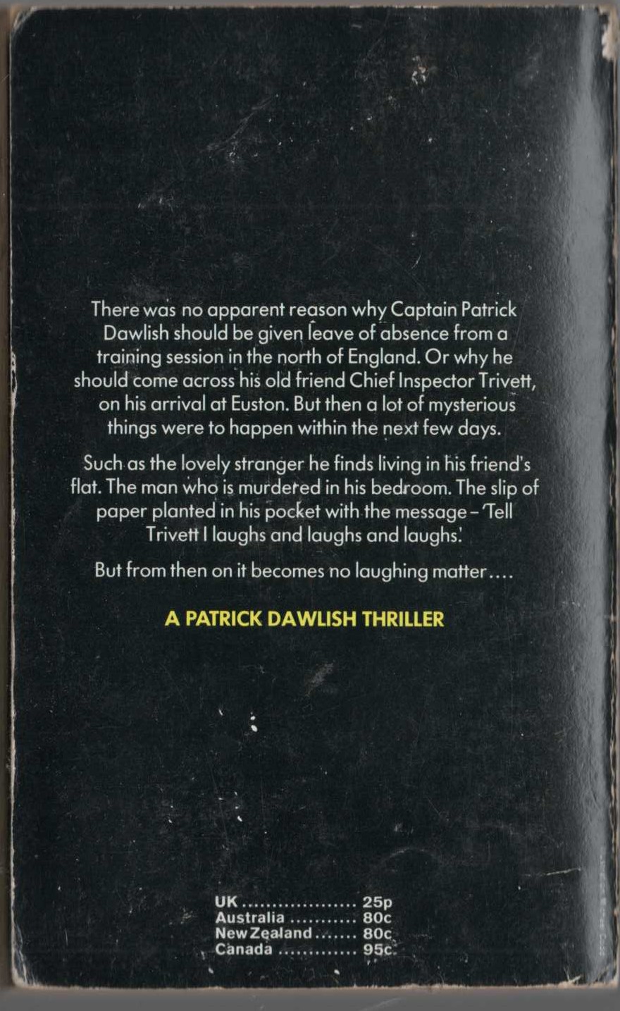 Gordon Ashe  THE SECRET MURDER magnified rear book cover image