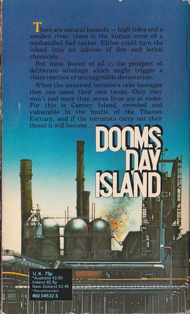 Alex Peters  DOOMSDAY ISLAND magnified rear book cover image