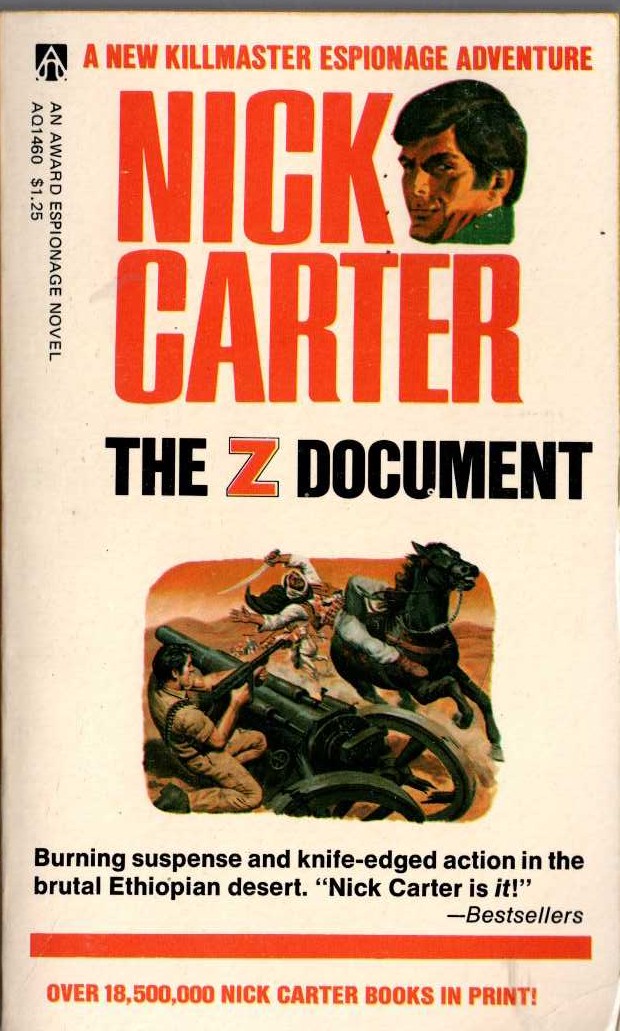 Nick Carter  THE Z DOCUMENT front book cover image