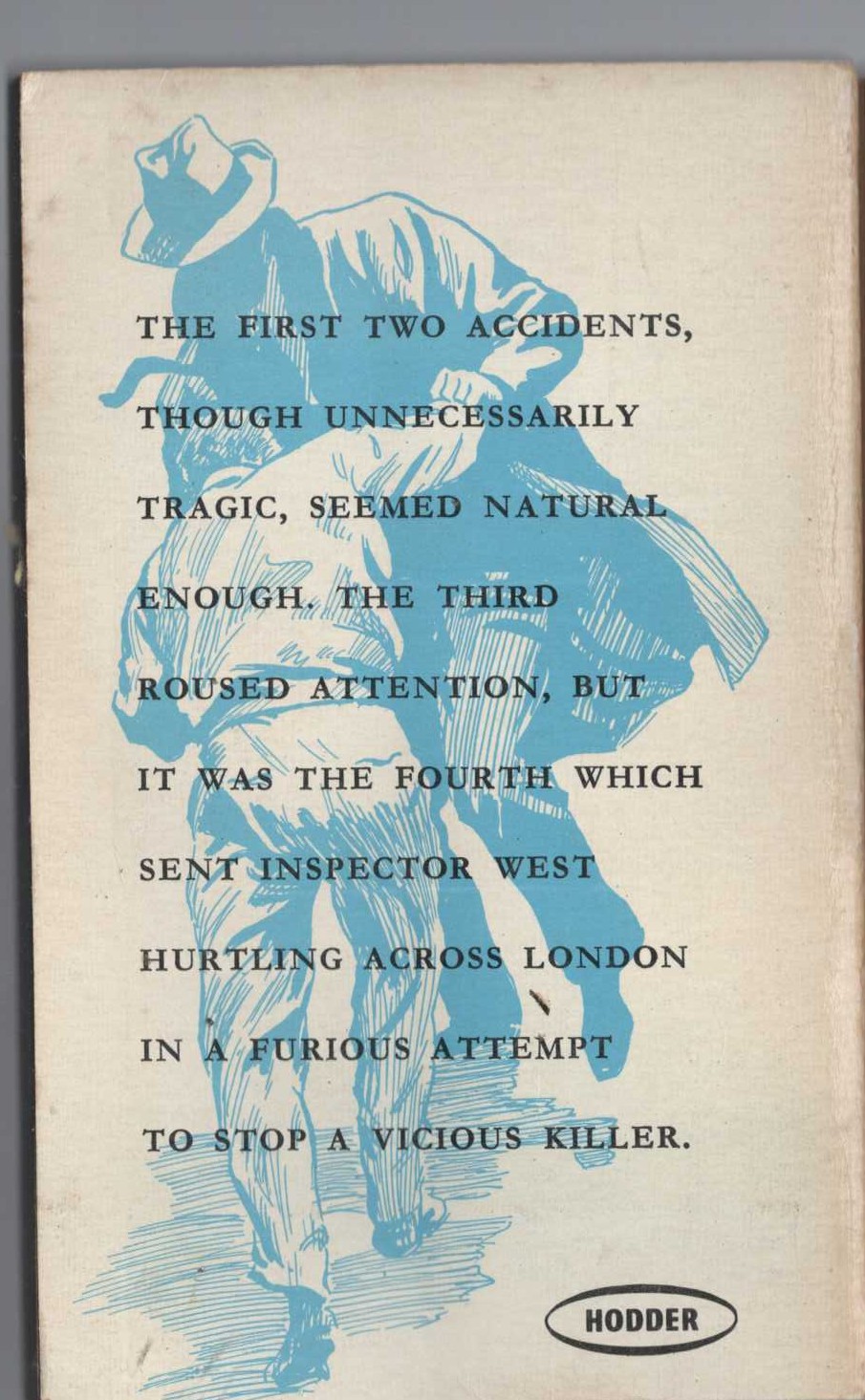 John Creasey  ACCIDENT FOR INSPECTOR WEST magnified rear book cover image
