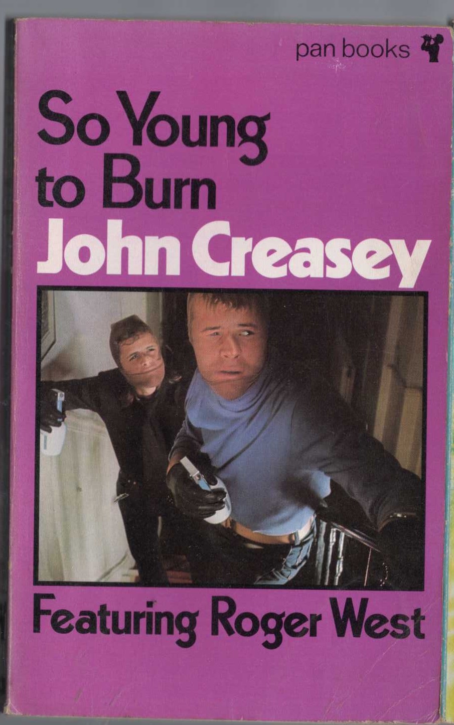 John Creasey  SO YOUNG TO BURN front book cover image