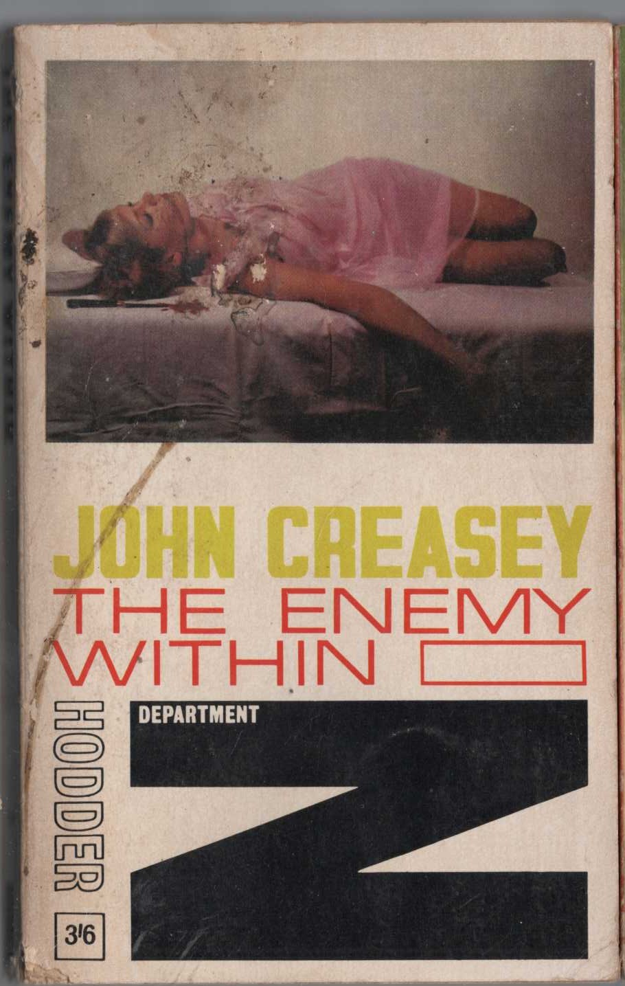 John Creasey  THE ENEMY WITHIN (Department Z) front book cover image
