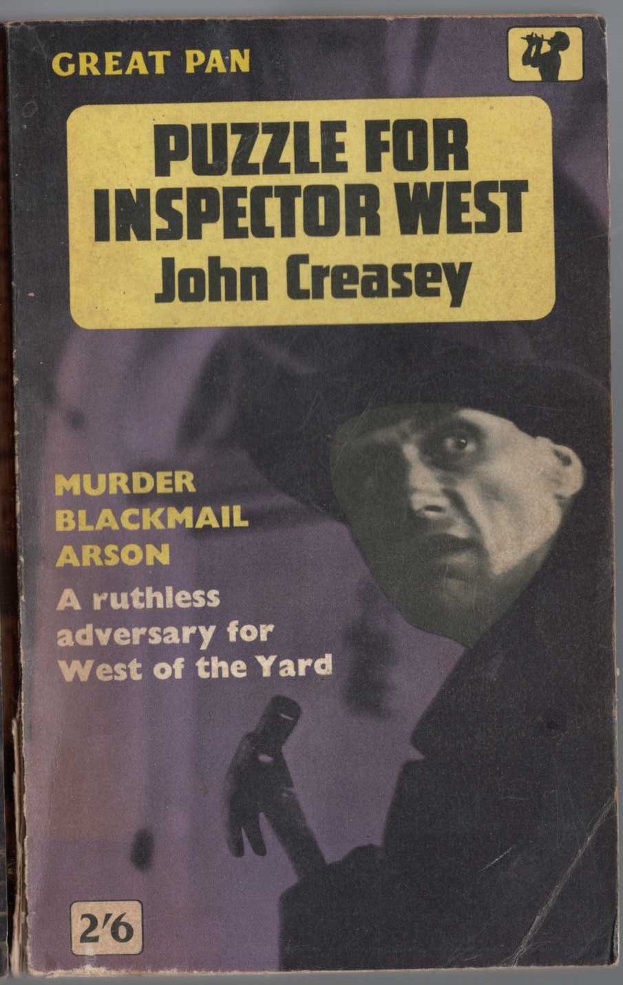 John Creasey  PUZZLE FOR INSPECTOR WEST front book cover image