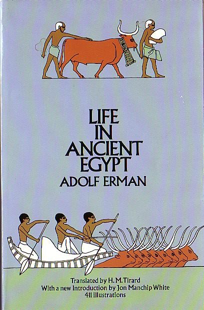 LIFE IN ANCIENT EGYPT by Adolf Erman front book cover image