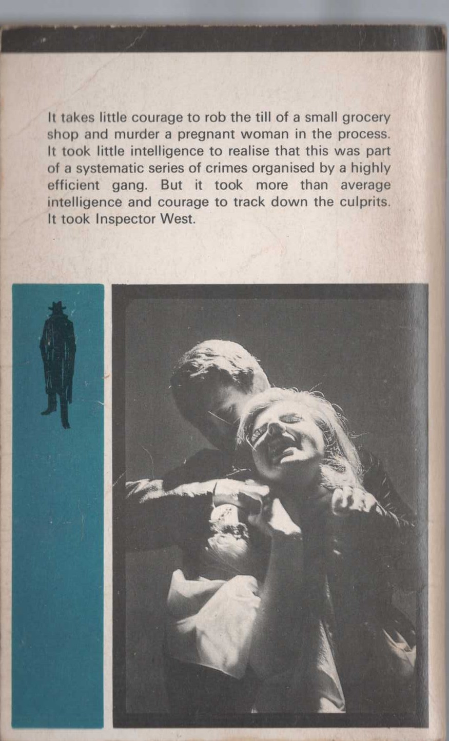 John Creasey  HANG THE LITTLE MAN magnified rear book cover image