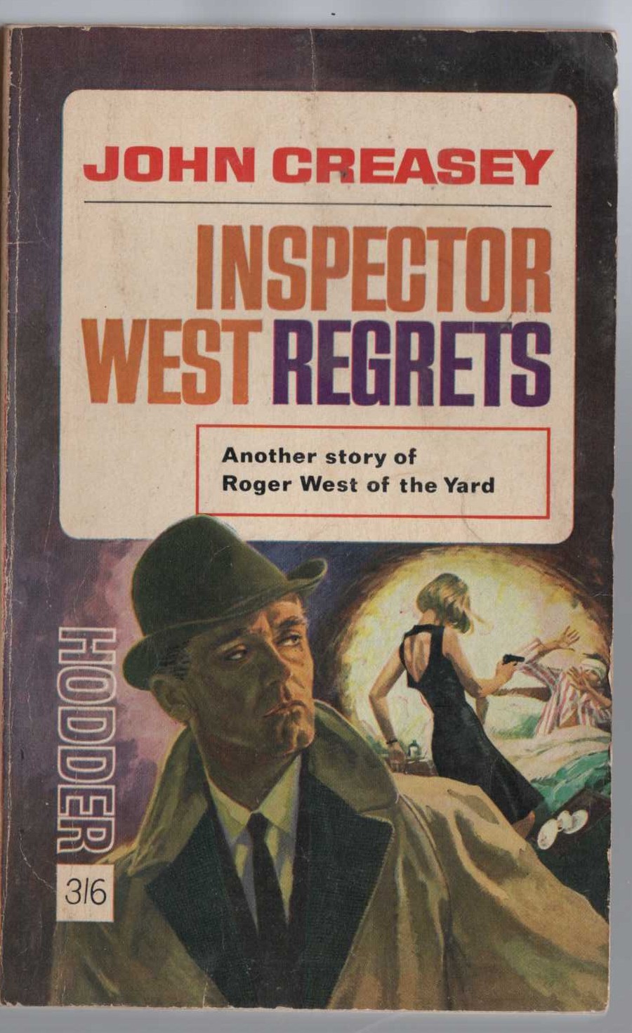 John Creasey  INSPECTOR WEST REGRETS front book cover image