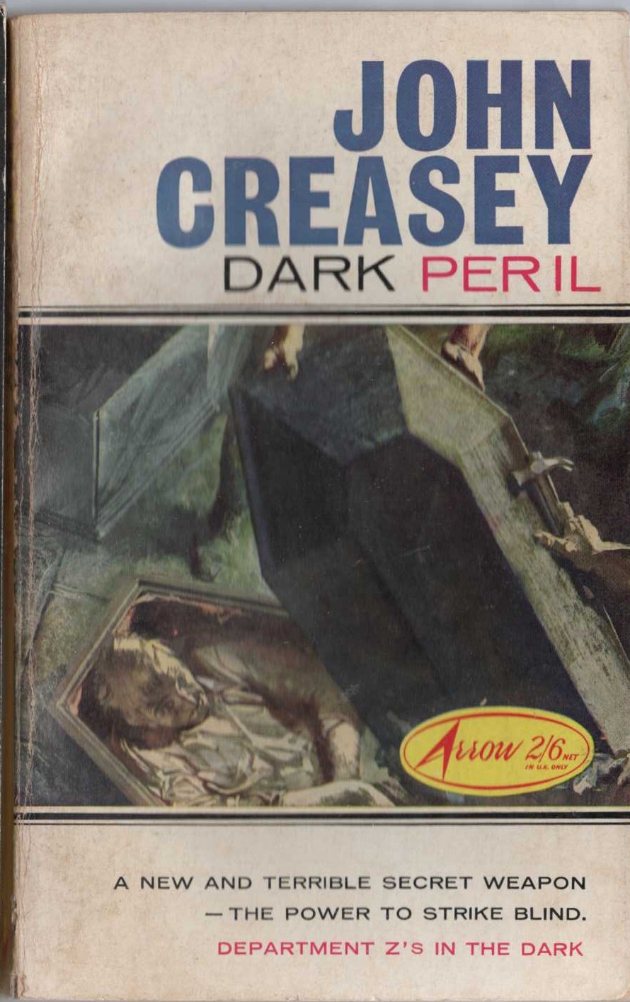 John Creasey  DARK PERIL (Department Z) front book cover image