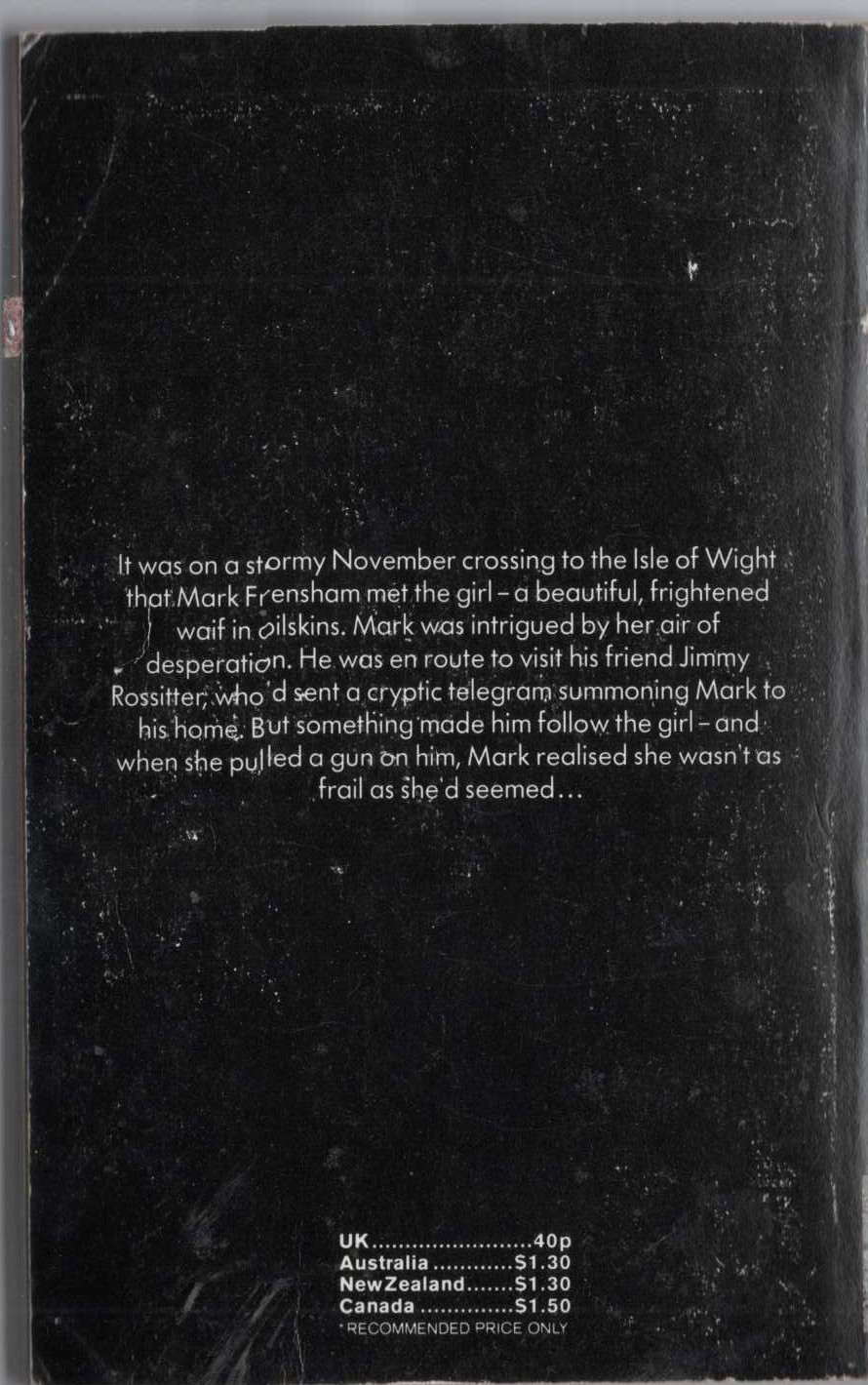 Michael Halliday  THREE FOR ADVENTURE magnified rear book cover image