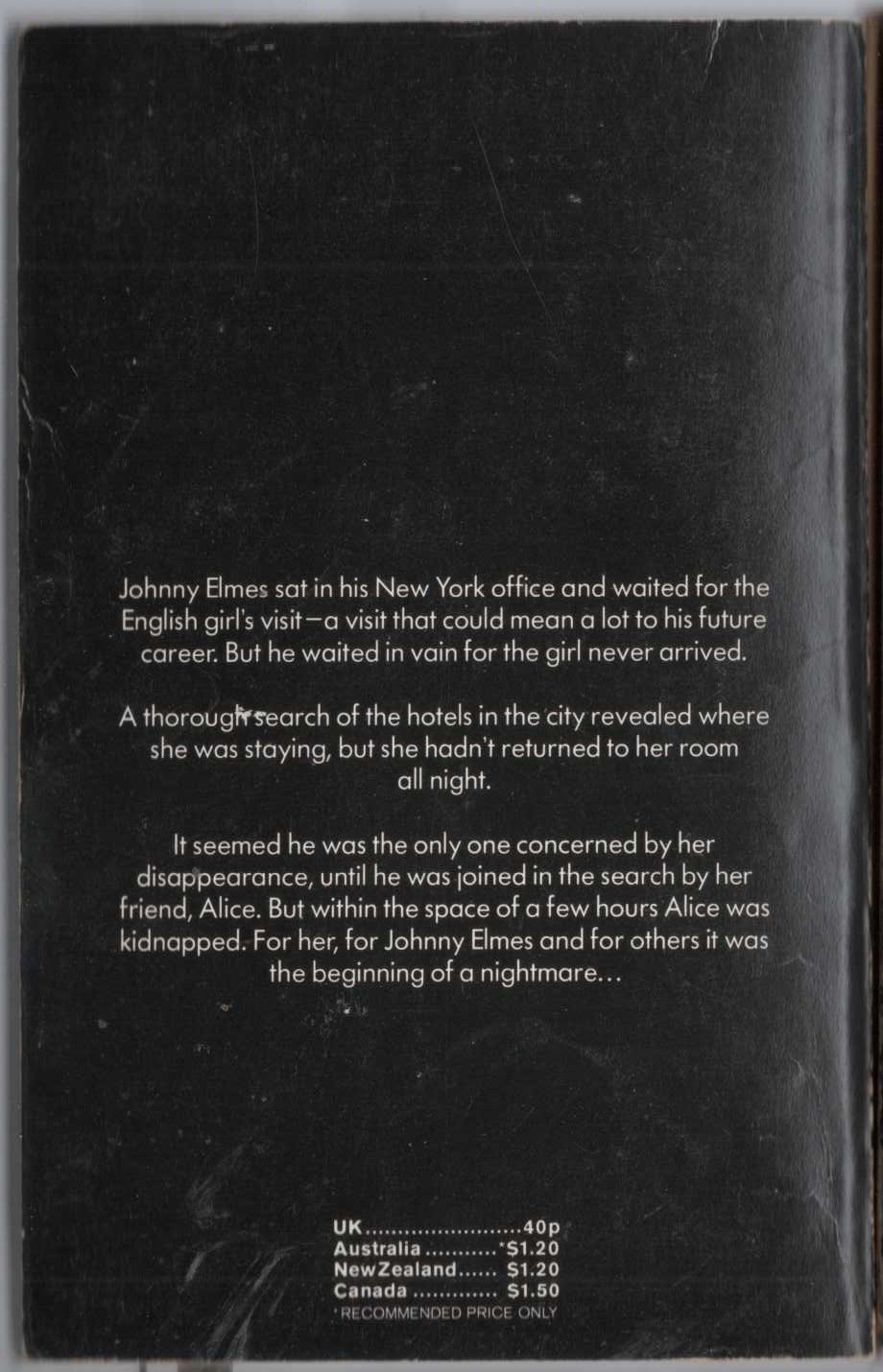 Gordon Ashe  NO NEED TO DIE magnified rear book cover image