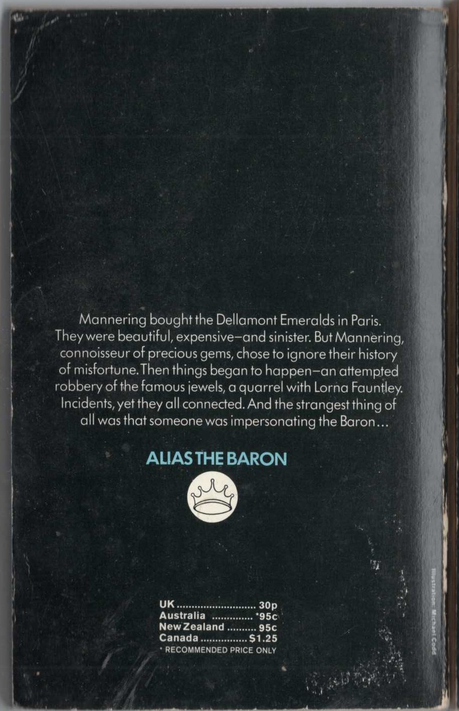 Anthony Morton  ALIAS THE BARON magnified rear book cover image