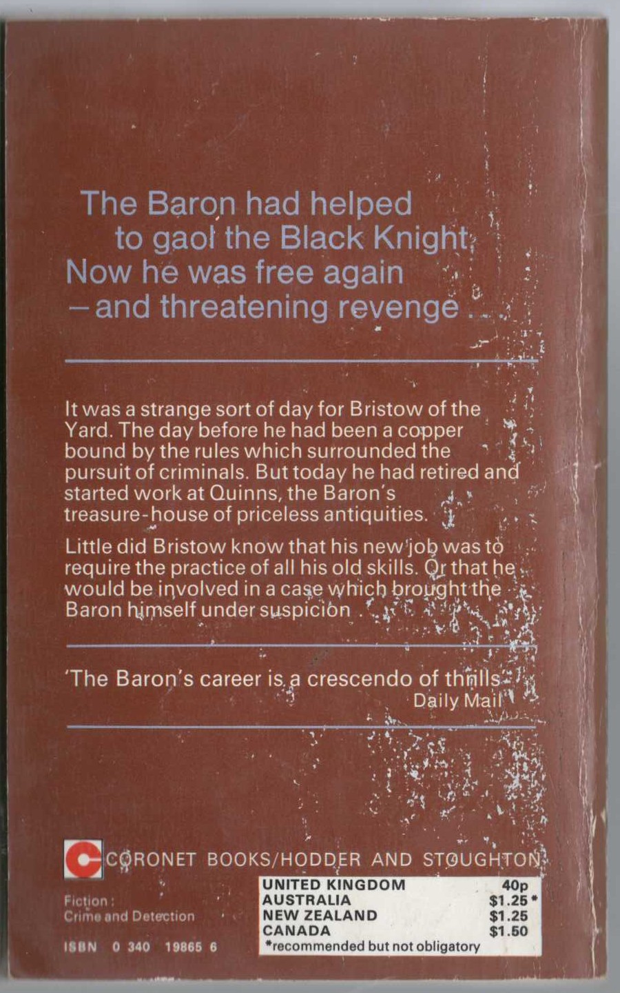 Anthony Morton  THE BARON GOES A-BUYING magnified rear book cover image