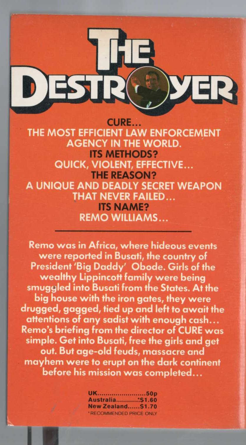 THE DESTROYER 13: SLAVE SAFARI magnified rear book cover image