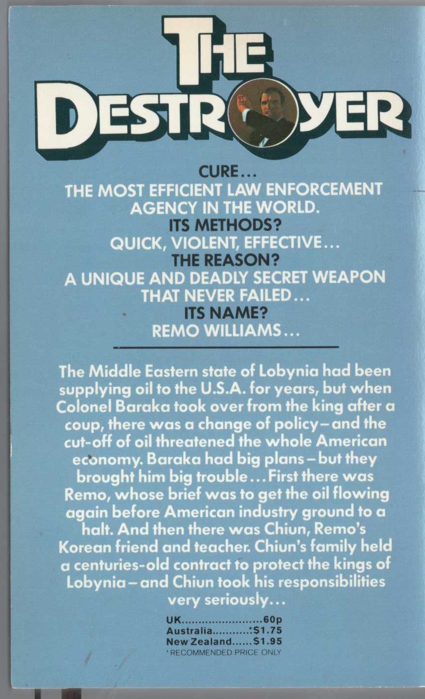 THE DESTROYER 16: OIL SLICK magnified rear book cover image