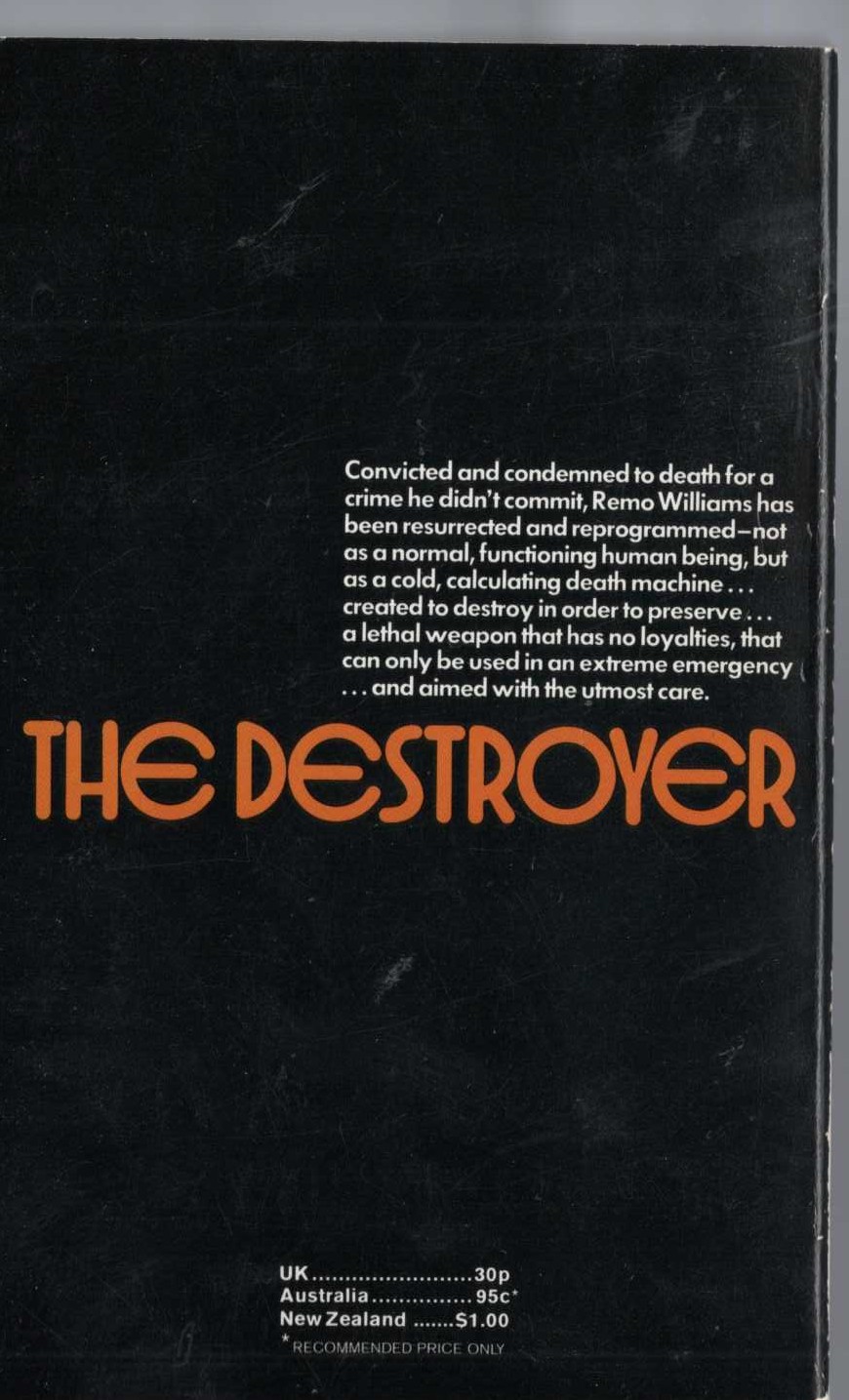 THE DESTROYER: CREATED, THE DESTROYER magnified rear book cover image