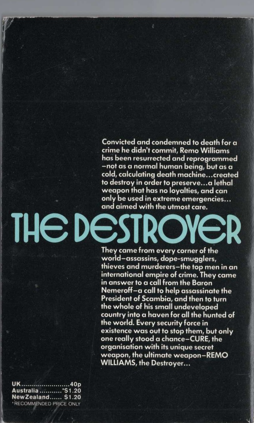 THE DESTROYER: SUMMIT CHASE magnified rear book cover image