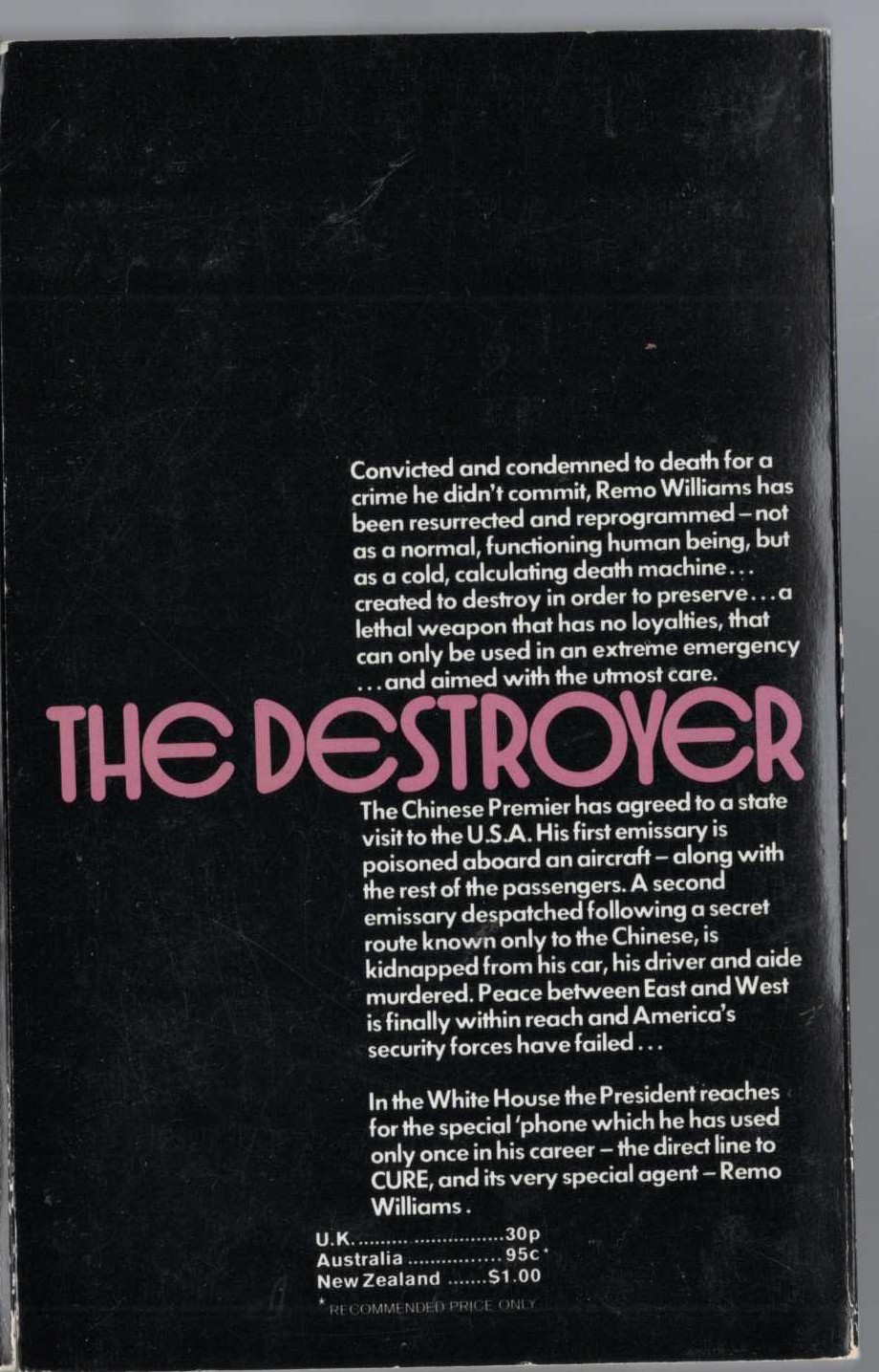 THE DESTROYER: CHINESE PUZZLE magnified rear book cover image