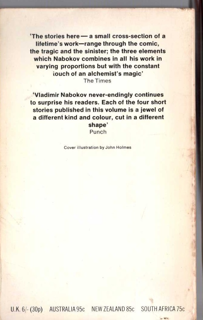 Vladimir Nabokov  NABOKOV'S QUARTET magnified rear book cover image