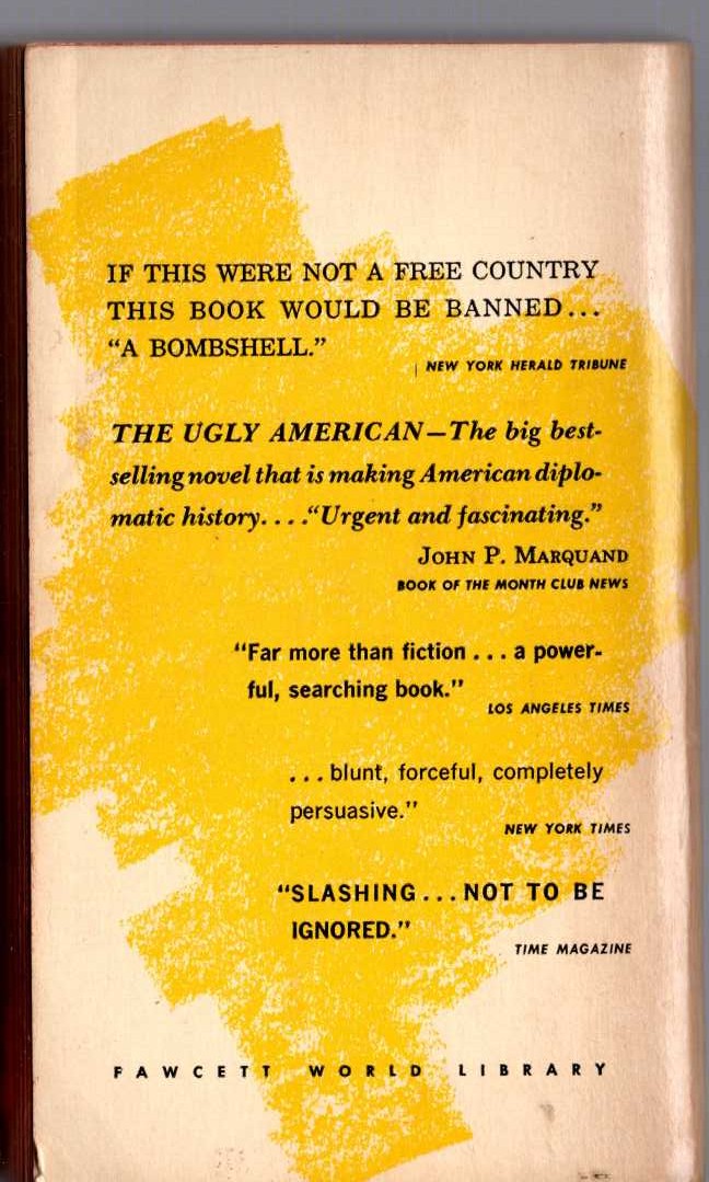 THE UGLY AMERICAN magnified rear book cover image