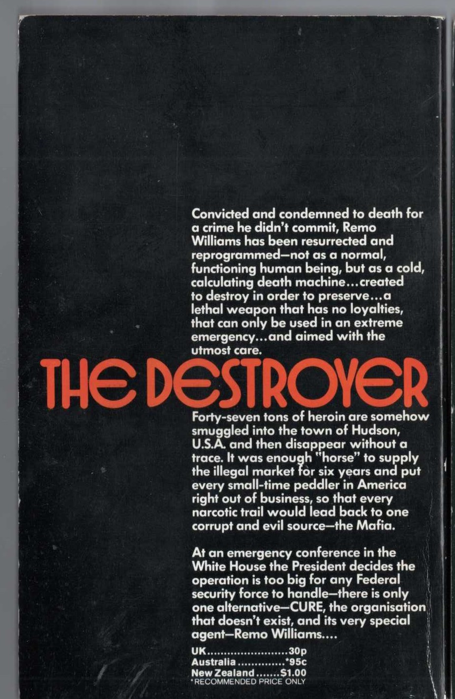 THE DESTROYER: MAFIA FIX magnified rear book cover image