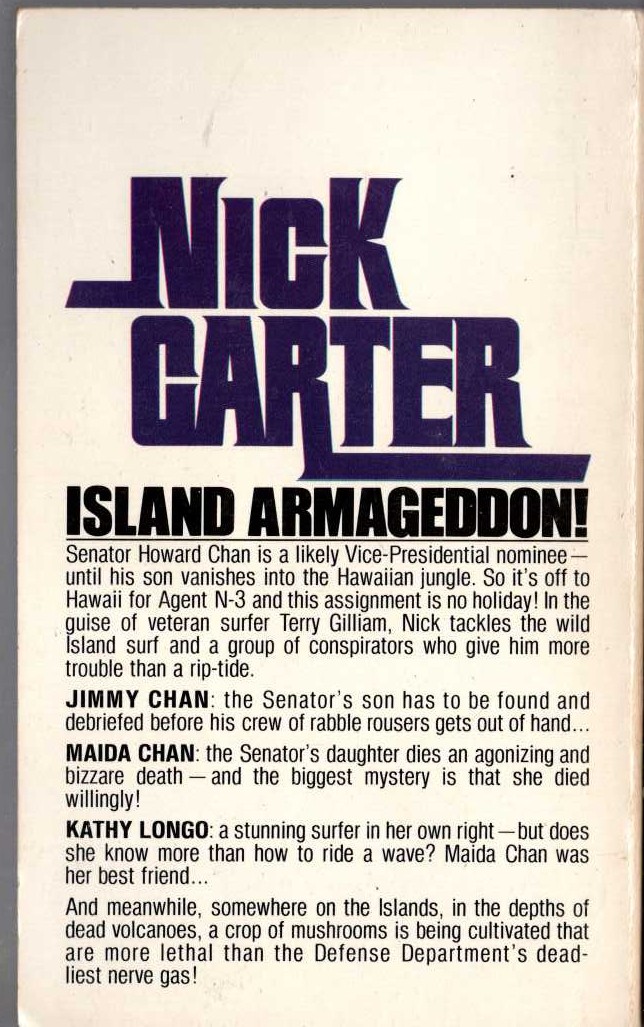 Nick Carter  HAWAII magnified rear book cover image