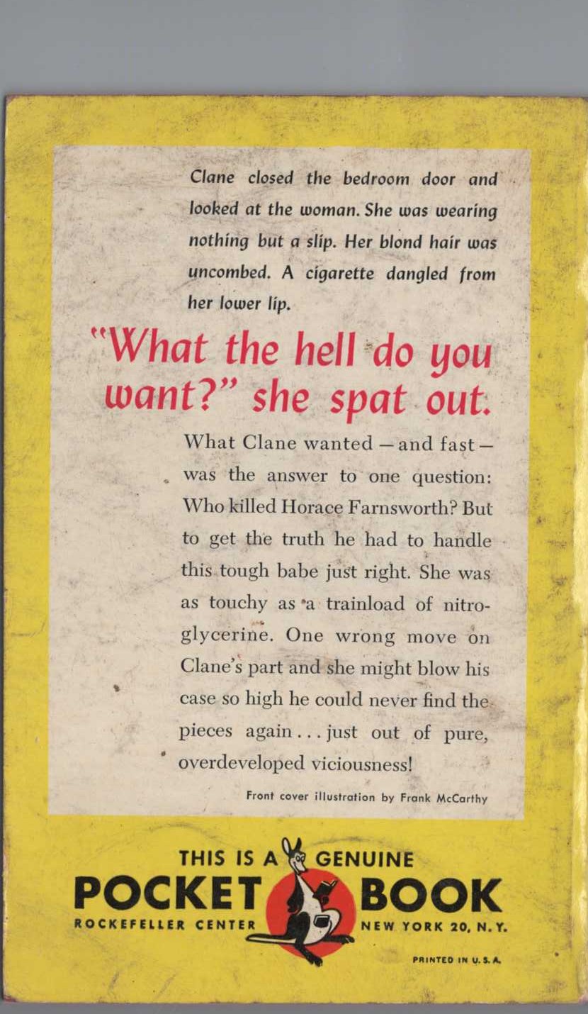 Erle Stanley Gardner  THE CASE OF THE BACKWARD MULE magnified rear book cover image